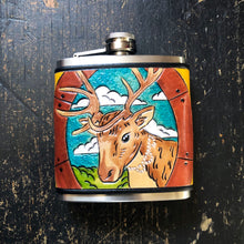 Load image into Gallery viewer, Leather-Wrapped Flask
