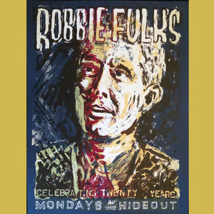 Robbie Fulks Celebrating 20 Years Poster, blue edition